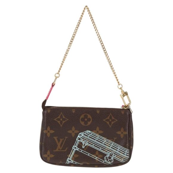 LOUIS VUITTON Christmas Only Mini Pochette Accessoires Pouch M58501 Auth 135900V - Picture 3 of 16